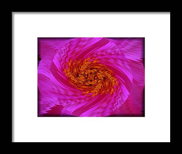 Cosmos Framed Print featuring the photograph Cosmos center abstract by Nick Kloepping