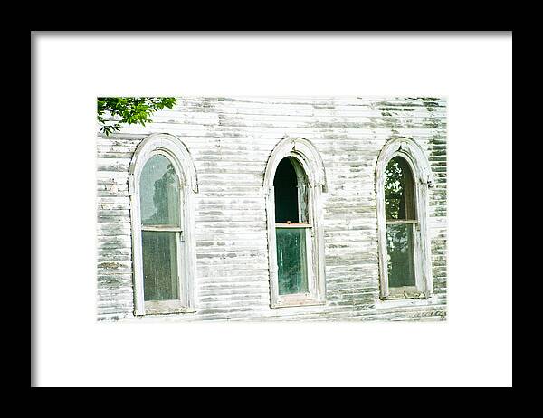 Windows Framed Print featuring the photograph Country Church windows by Toni Hopper