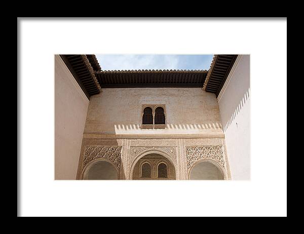Courtyard Framed Print featuring the photograph Courtyard Roof Alhambra by David Kleinsasser