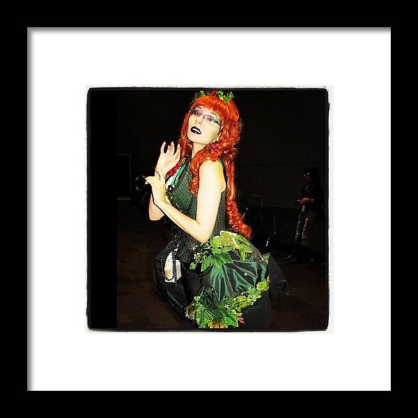 Cosplay Framed Print featuring the photograph #couture Poison Ivy At #nycc #comiccon by Mariana L