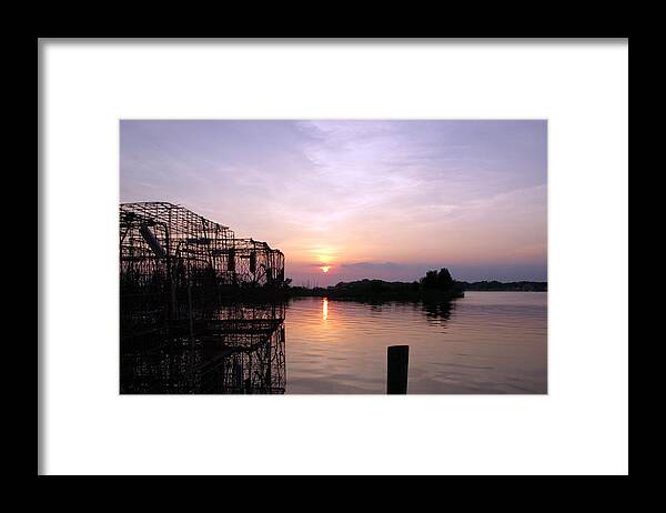 Maryland Framed Print featuring the photograph Crab Traps - Rock Hall Harbor by Loretta Luglio