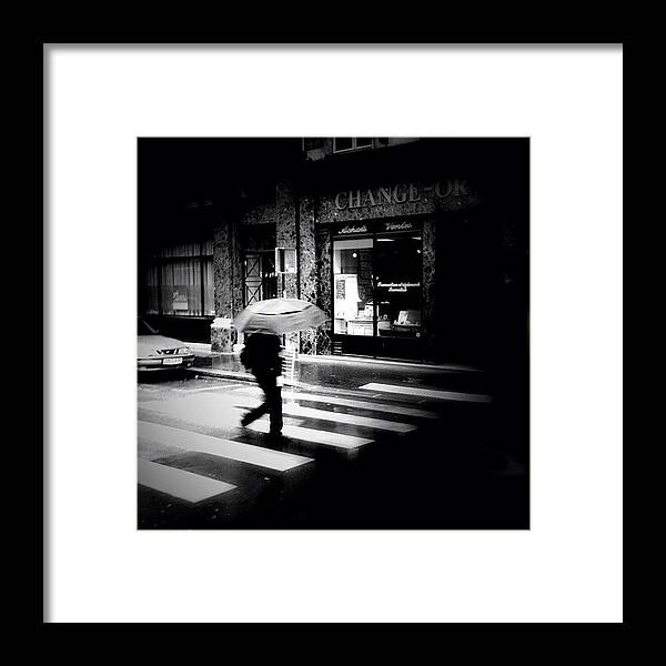 Blackandwhite Framed Print featuring the photograph Crossing by Robbert Ter Weijden