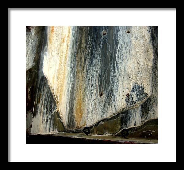 Concrete Crying Abstract Framed Print featuring the photograph Crying Concrete by Michaelalonzo Kominsky