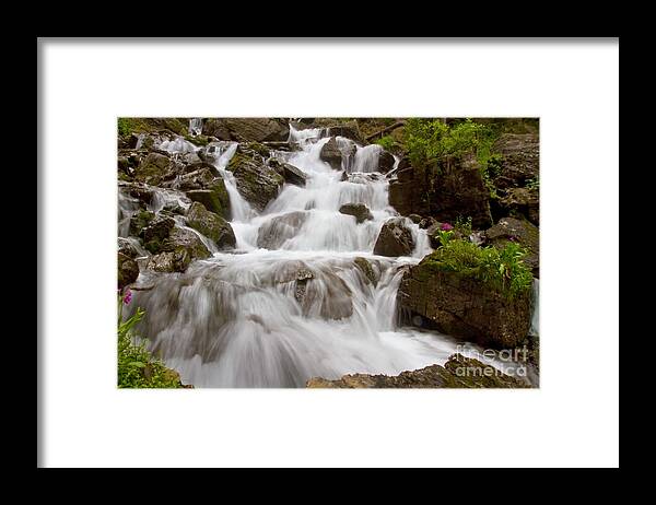 Aquatic Framed Print featuring the photograph Crystal Cascades With Orbs Present by Crystal Garner