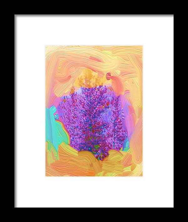 Tree Framed Print featuring the painting Cushioned by Nature by Naomi Jacobs