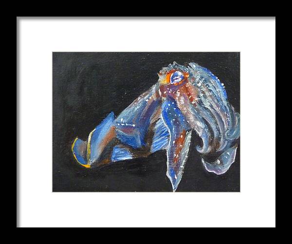 Cuttlefish Framed Print featuring the painting Cuttlefish II by Jessmyne Stephenson