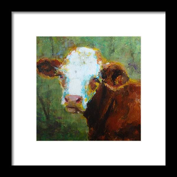 Cow Framed Print featuring the painting Daisy by Susan Fisher