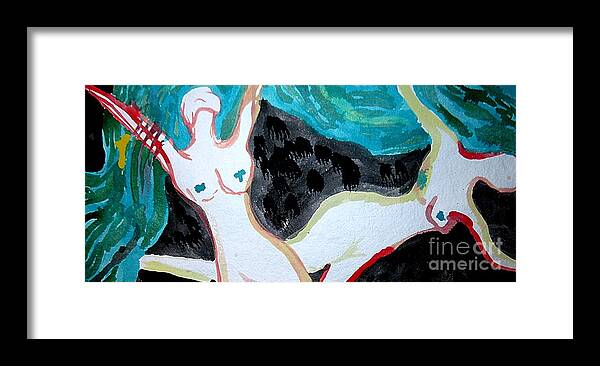 Woman Framed Print featuring the painting Dancing by Amy Sorrell