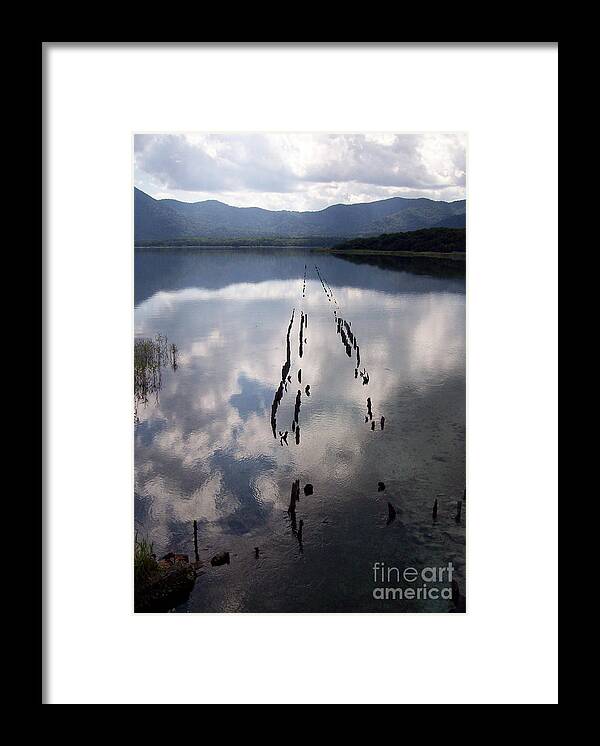 Blue Framed Print featuring the photograph Dark Reflections by Cheryl McClure