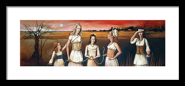 Eve Framed Print featuring the painting Daughter's of Eve by Jacqueline Hudson