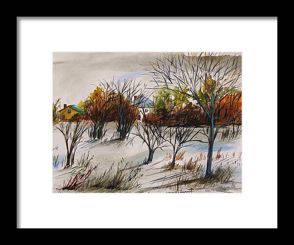 Snow Framed Print featuring the painting Days After the Snow by John Williams
