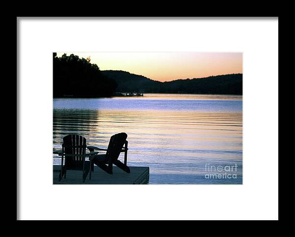Lake Framed Print featuring the photograph Day's End At The Lake by Margaret Hamilton