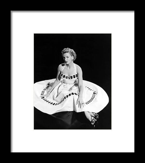 1950s Fashion Framed Print featuring the photograph Deborah Kerr, 1954 by Everett