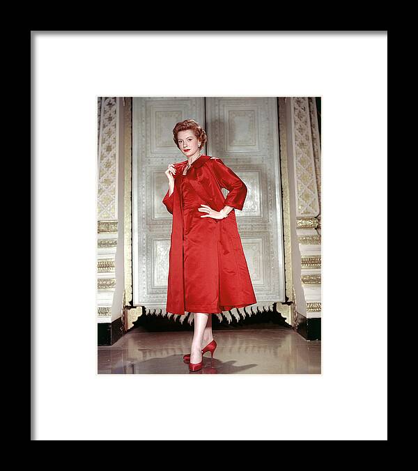 1950s Fashion Framed Print featuring the photograph Deborah Kerr, 1956 by Everett