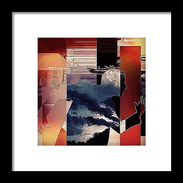 Photoshop Framed Print featuring the photograph Deconstruction Shocked by Thomas Hallmark