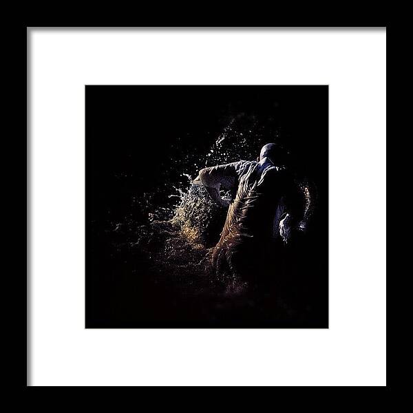 Show Framed Print featuring the photograph Derevo (theatre) In Dublin Fringe by Magda Nowacka