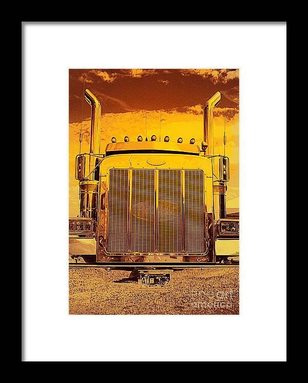 Trucks Framed Print featuring the photograph Desert Hauler Abstract by Randy Harris