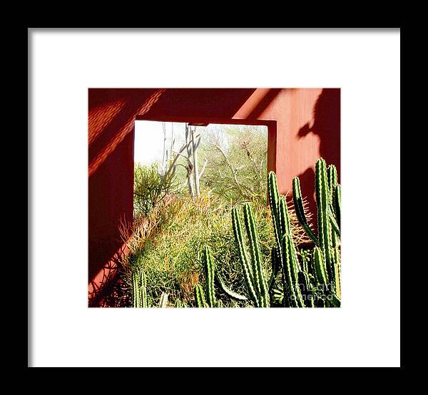 Desert Scene Framed Print featuring the photograph Desert Window by Marilyn Smith