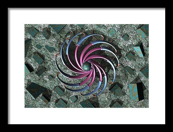 Abstract Framed Print featuring the digital art Desolate Beauty by Manny Lorenzo