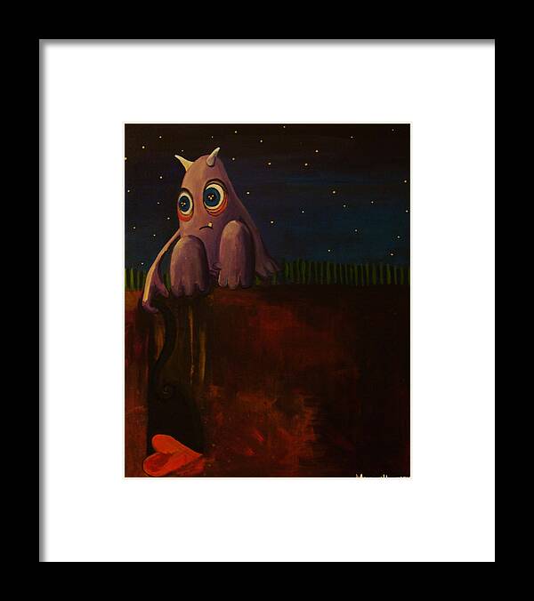 Monster Framed Print featuring the painting Disconnecting by Mindy Huntress