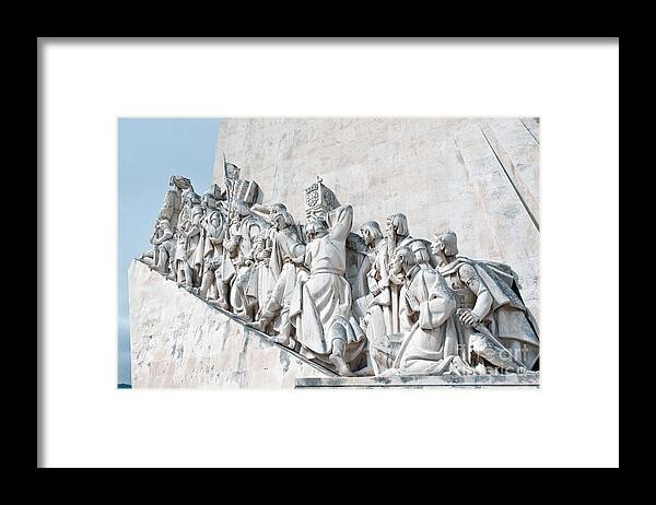 Sea Framed Print featuring the photograph Discovery Monument Lisbon Portugal by Jim Chamberlain