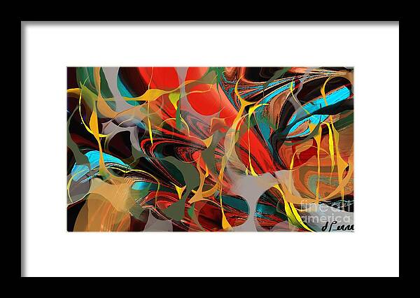 Abstract Art Prints Framed Print featuring the digital art Distracted by D Perry