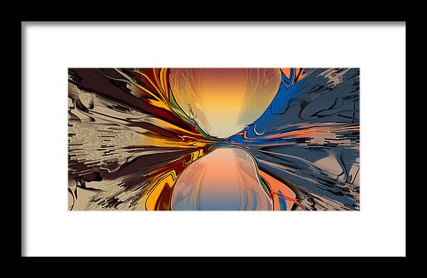 Mighty Sight Studio Art Painted Virtually Framed Print featuring the digital art Divided in Fact by Steve Sperry
