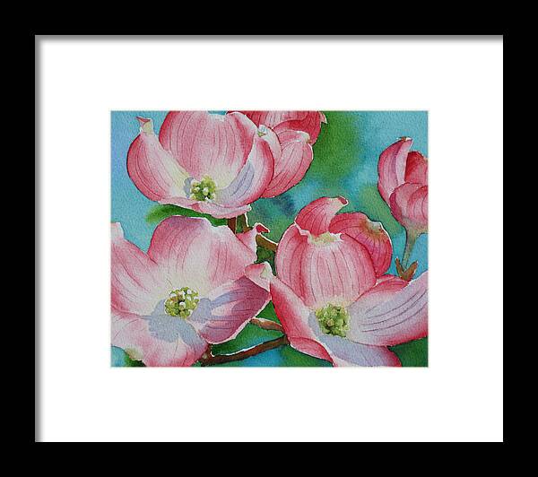 Dogwood Framed Print featuring the painting Dogwood Afternoon by Judy Mercer