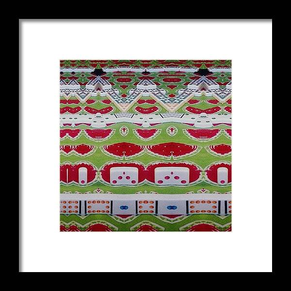  Framed Print featuring the photograph Dominos On Watermelons by Noel Hennessy