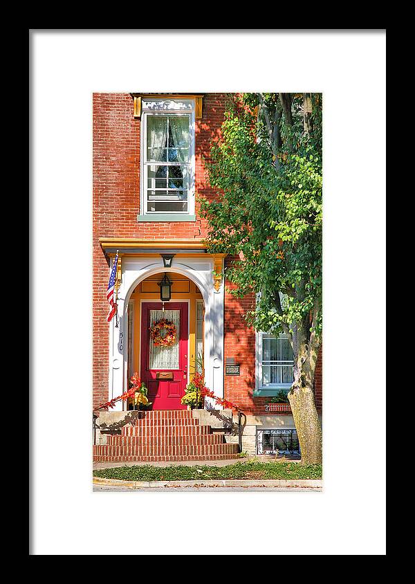 Entrance Framed Print featuring the photograph Door In Historic District I by Steven Ainsworth