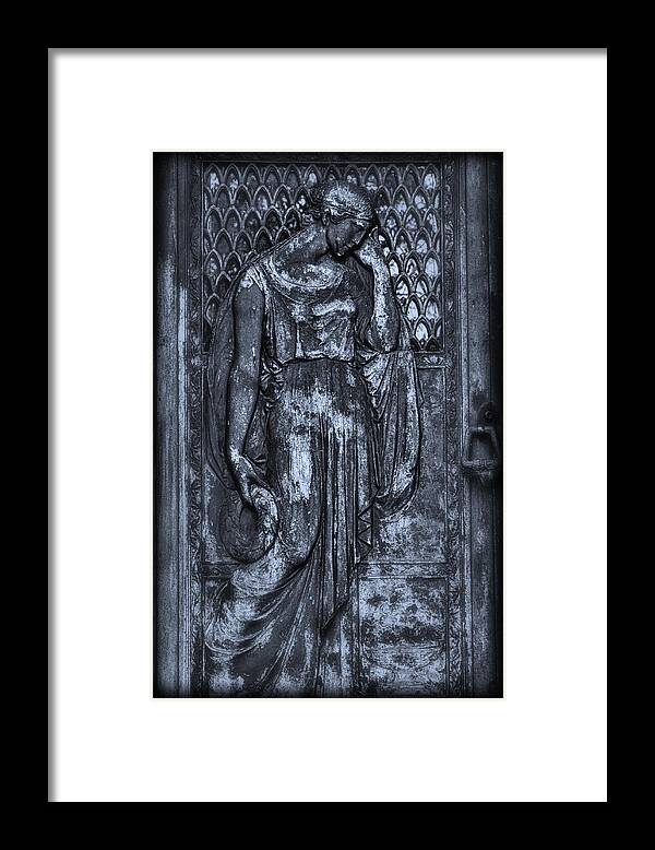 Crypt Framed Print featuring the photograph Door Of Sorrows 2 by Mark Fuller