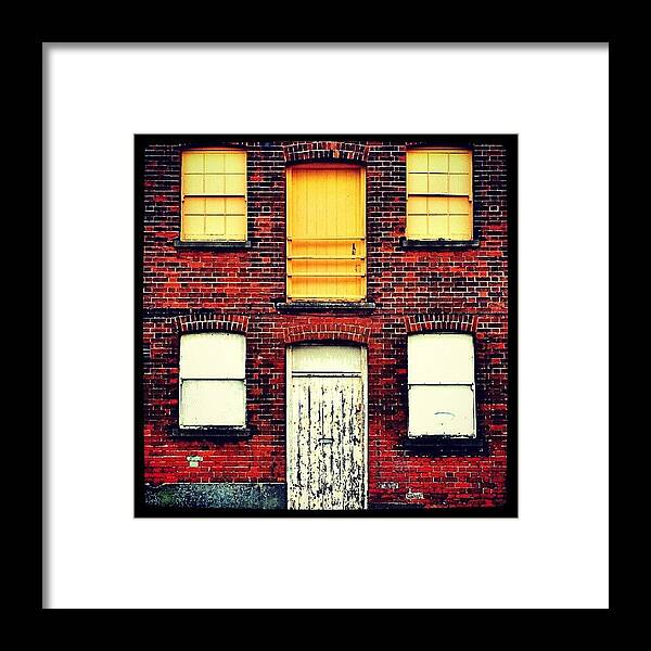 Building Framed Print featuring the photograph Doors And Windows #wall #bricks #door by Invisible Man