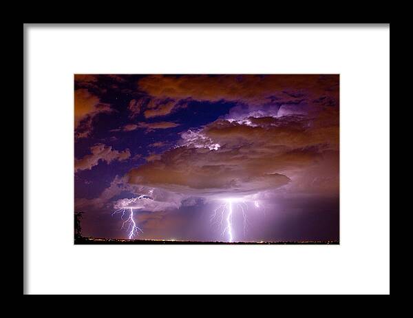 James Insogna Framed Print featuring the photograph Double Trouble Lightning Strikes by James BO Insogna