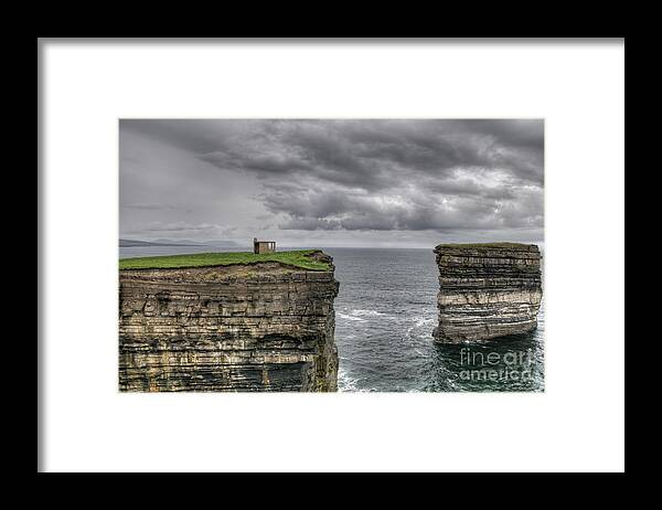 Mayo Framed Print featuring the photograph Downpatrick Head lookout tower by Marion Galt