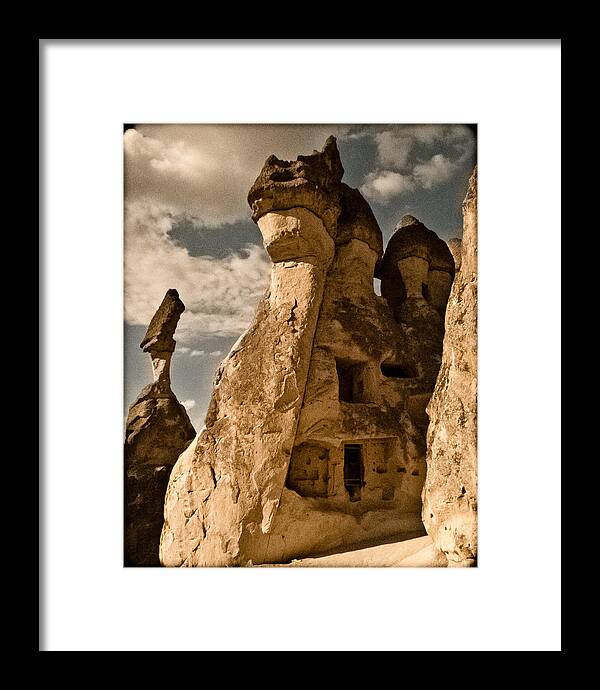 Cappadocia Framed Print featuring the photograph Pasabag Valley, Turkey - Dragon Rock #1 by Mark Forte