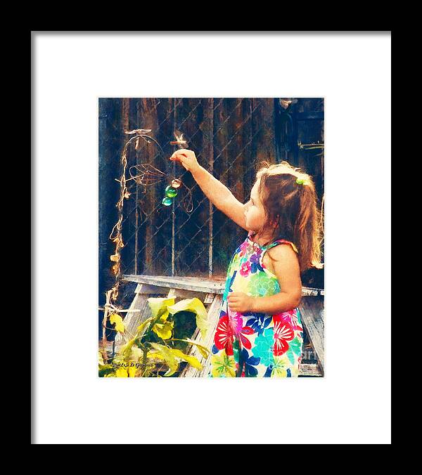  Photoshop Framed Print featuring the digital art Dragonfly Girl by Rhonda Strickland
