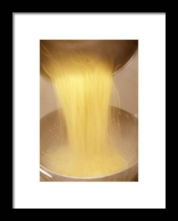 Move Movement Moving Framed Print featuring the photograph Draining Spaghetti by Cristina Pedrazzini