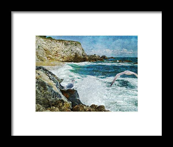 Seascapes Framed Print featuring the digital art Dreamer Dream No More by Lianne Schneider