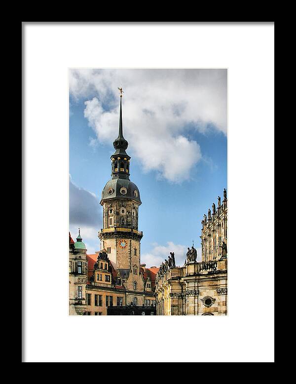Germany Framed Print featuring the photograph Dresden Hausmannsturm - Housemann Tower by Alexandra Till