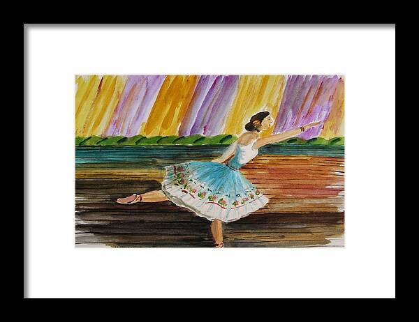 Ballerina Framed Print featuring the painting Dress Rehearsal by John Williams