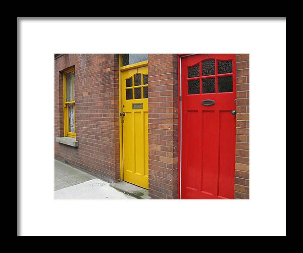 Closed Door Framed Print featuring the photograph Dublin Doors by Arlene Carmel