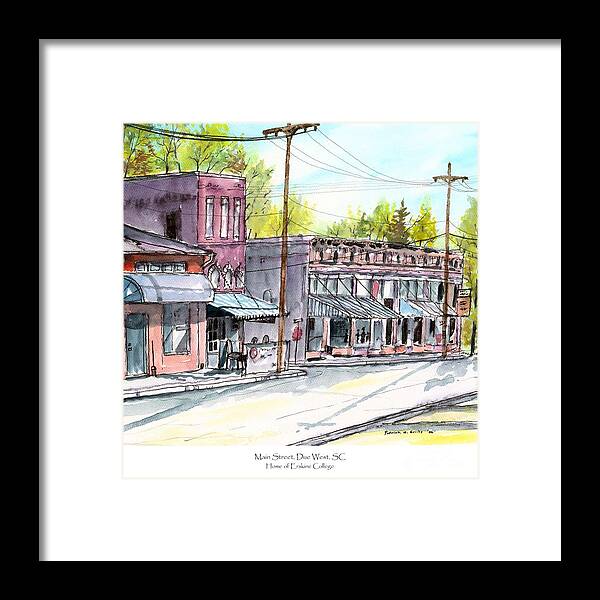 Small Town Framed Print featuring the painting Due West by Patrick Grills