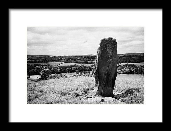 Dungiven Framed Print featuring the photograph Dungiven Standing Stone County Derry Londonderry Northern Ireland by Joe Fox