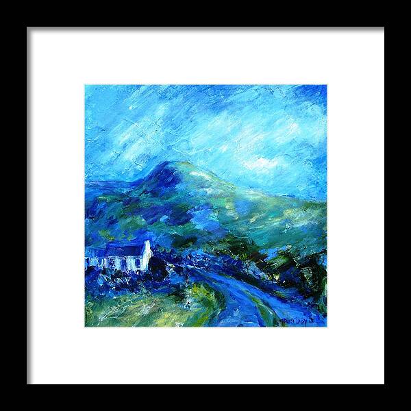 Landscape Framed Print featuring the painting Eagle Hill Lane -Ireland by Trudi Doyle