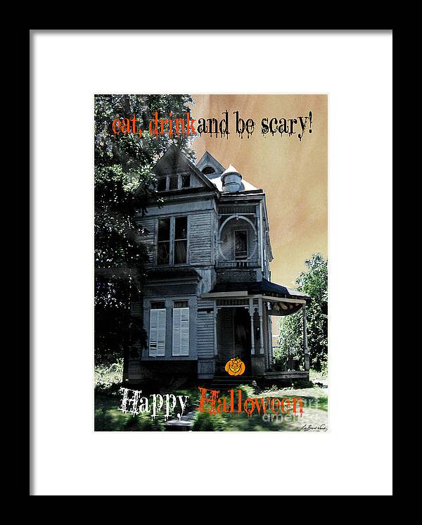 Victorian House Framed Print featuring the digital art Eat Drink and Be Scary by Lizi Beard-Ward