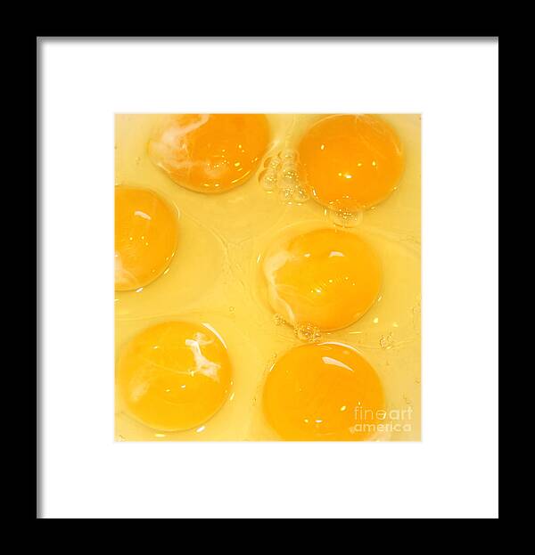 Egg Framed Print featuring the photograph Eggs Yolk by Henrik Lehnerer
