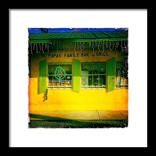 Marysville Framed Print featuring the photograph El Papas Family Bar and Grill by Suzanne Lorenz