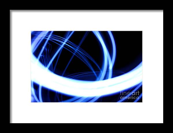 Abstract Framed Print featuring the photograph Electric Swirl by Simon Bratt