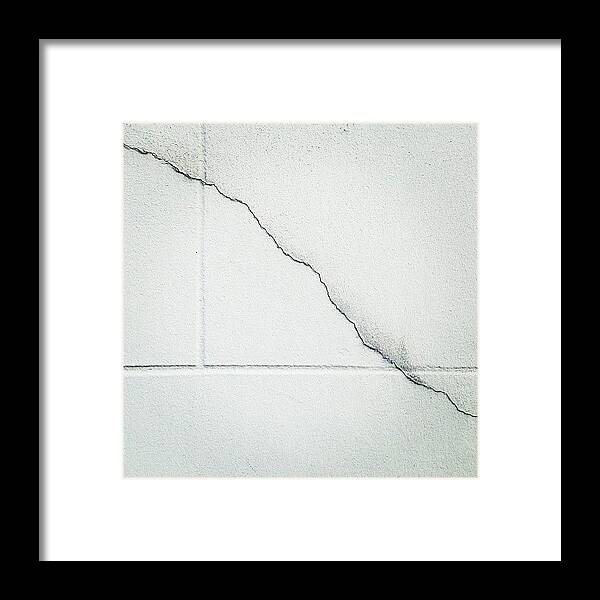 Miniwhite Framed Print featuring the photograph Elegant Crack by Julie Gebhardt