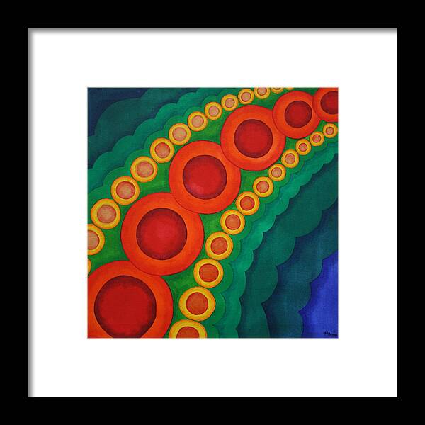 Abstract Framed Print featuring the painting Embellishments VIII by Paul Amaranto